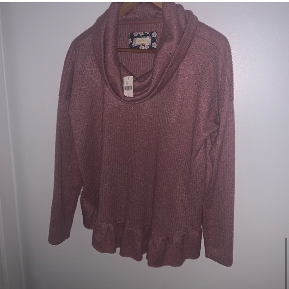 NWT Maeve thermal cowl neck pullover - Picture 3 of 5